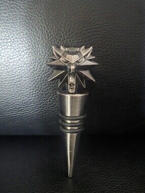 The Witcher 3 Stainless Steel Bottle Stopper featuring Wolf School Medallion